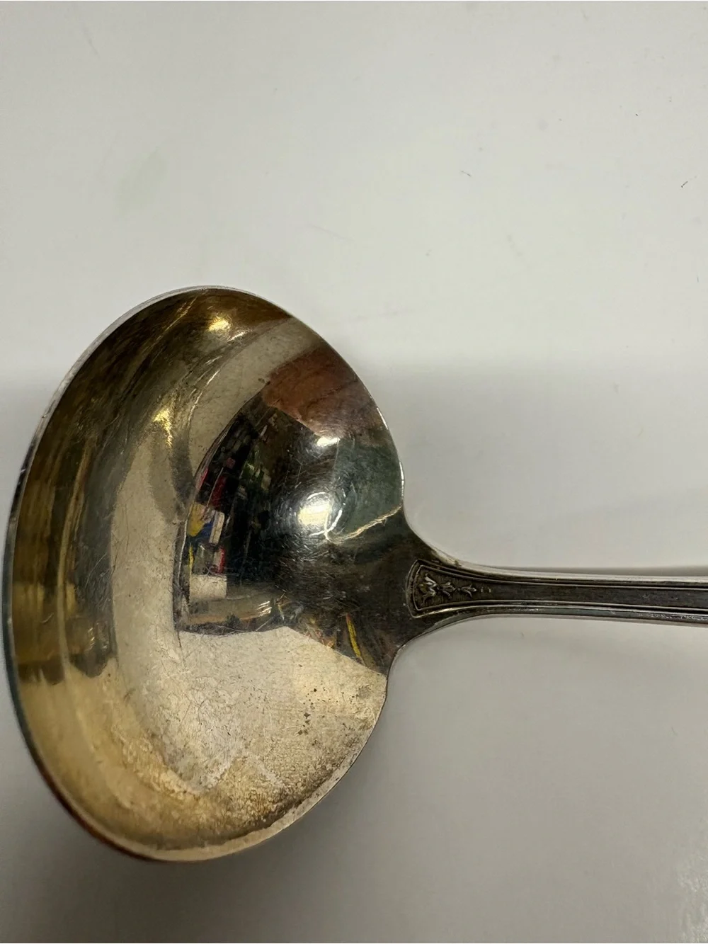 Vintage Roger’s Silverplate Gravy Ladle Floral Scroll